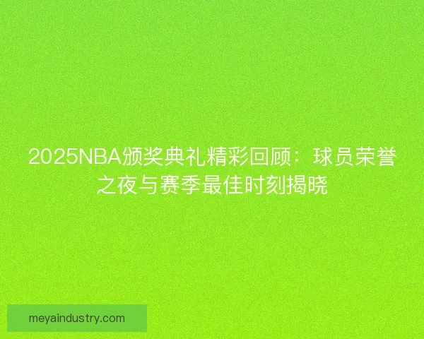 2025NBA颁奖典礼精彩回顾：球员荣誉之夜与赛季最佳时刻揭晓