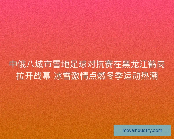 中俄八城市雪地足球对抗赛在黑龙江鹤岗拉开战幕 冰雪激情点燃冬季运动热潮